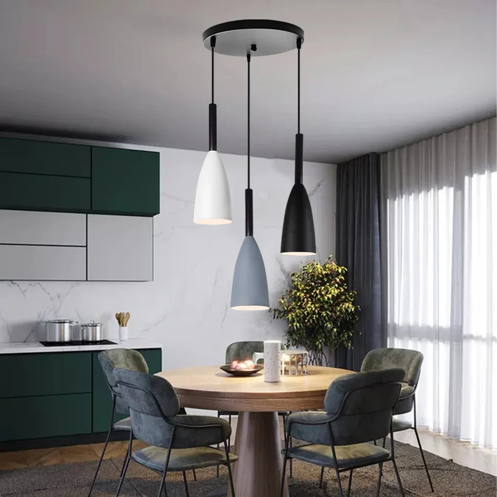 Modern Nordic Pendant Lights Retro Industrial Loft Lamp Kitchen Hanging LED