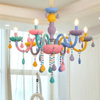 Rainbow Crystal Chandelier for Bedroom & Children's Room