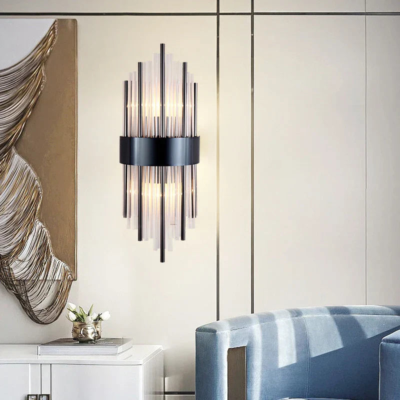 Luxury Crystal Wall Lamp for Modern Living Room and Bedroom LED Lighting
