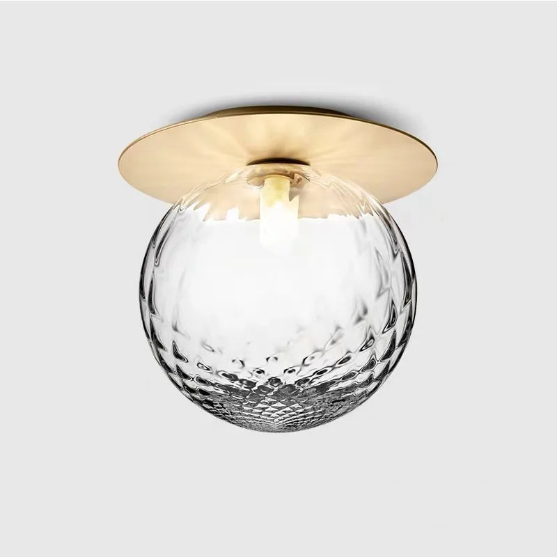 Glass Ball Ceiling Light Fixture for Bedroom Hallway Stairs - Home Lighting