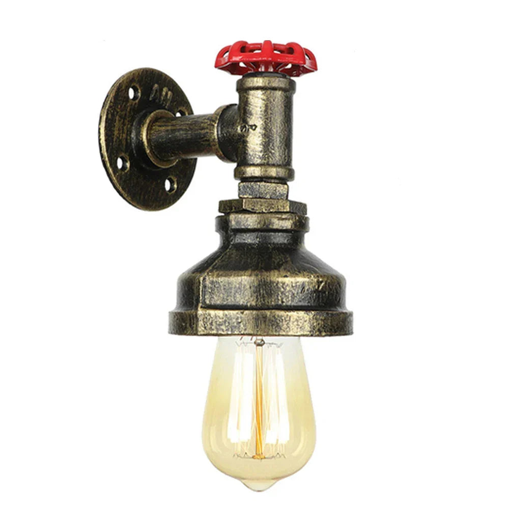 Vintage Industrial Water Pipe Wall Light for Home Cafe Decor - Afralia™