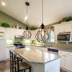 Iron Cage Chandelier Loft Ceiling Light for Kitchen Bedroom Living Room