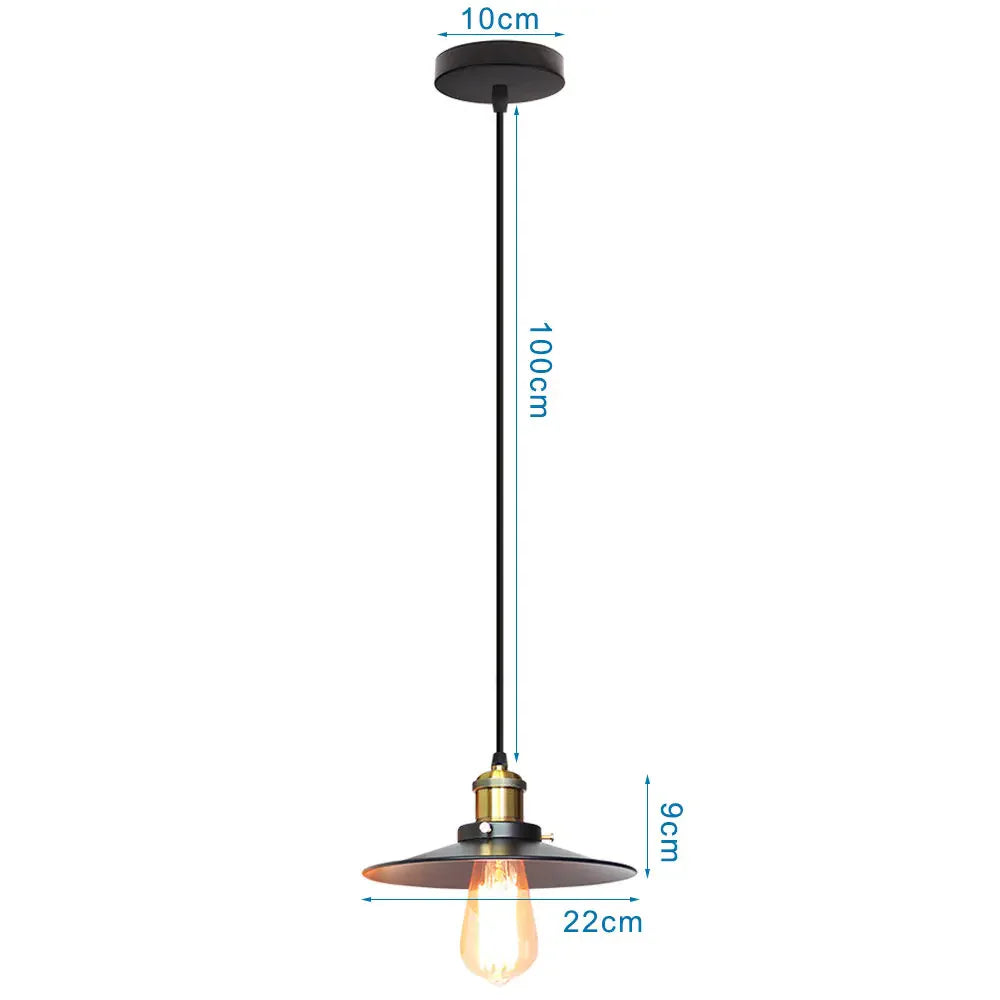 Industrial Pendant Light - Vintage Retro Chandelier LED Ceiling Lamp