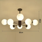 Black/Gold Glass Pendant Light for Living Room Bedroom Restaurant