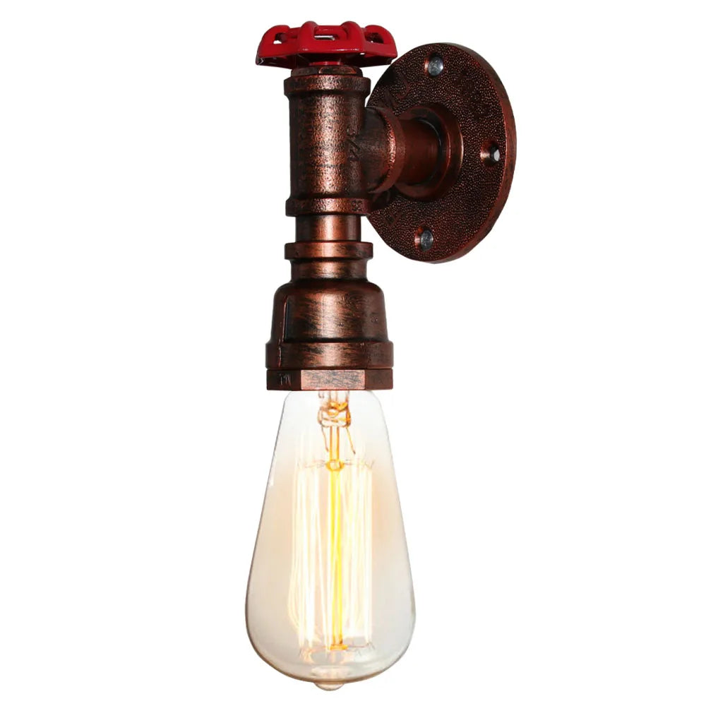 Retro Industrial Water Pipe Wall Light LED Sconce Fixture for Home Restaurant Bar