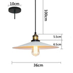Industrial Pendant Light - Vintage Retro Chandelier LED Ceiling Lamp
