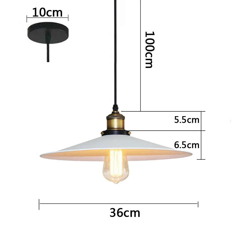 Industrial Pendant Light - Vintage Retro Chandelier LED Ceiling Lamp