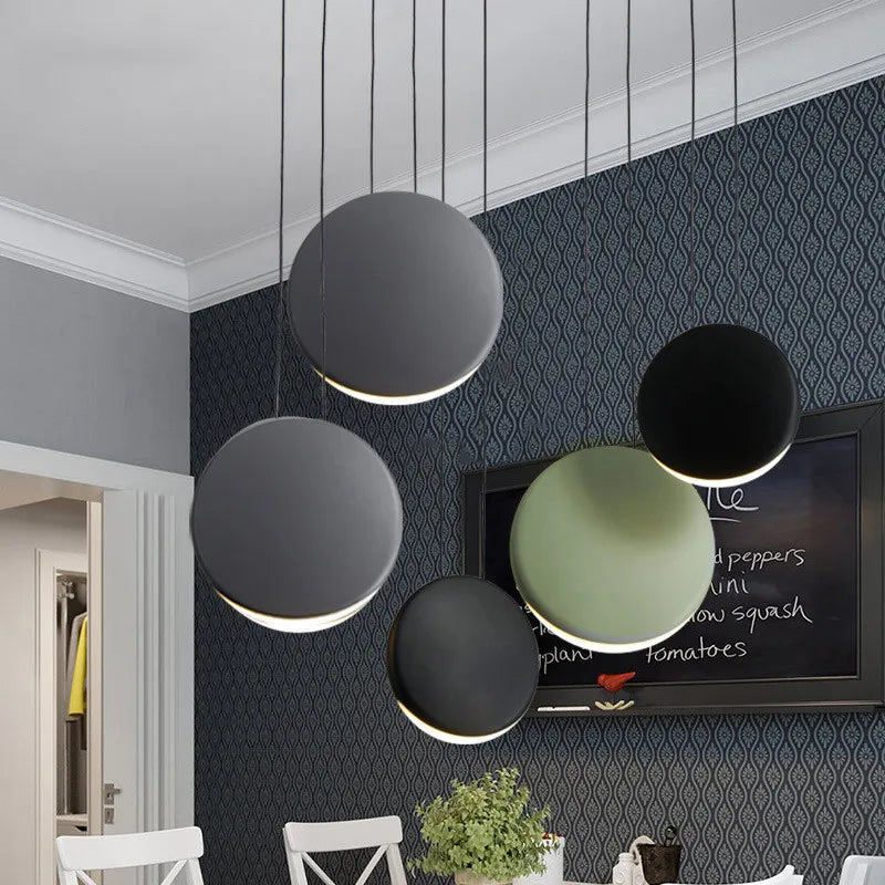 Scandinavian Moon Crescent Chandelier, Minimalist Kitchen Island Pendant Lamp