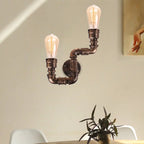 Water Pipe Wall Light Retro Iron Multi Lights E27 Vintage Industrial Loft