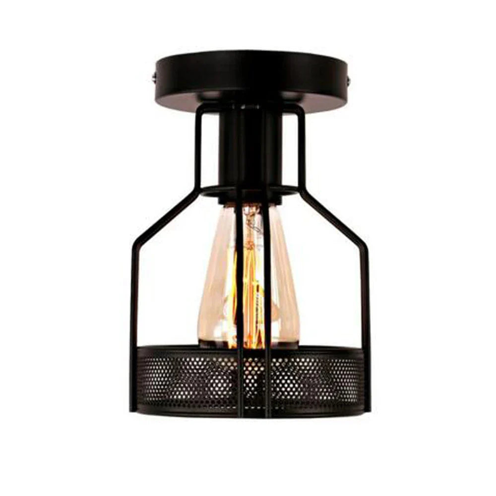Vintage Industrial LED Ceiling Light Shade for Living Room Kitchen Cage Home Decor
