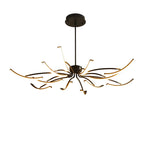 Modern LED Chandelier - Matte Black/White Finish, Adjustable for Living Room, Bedroom.