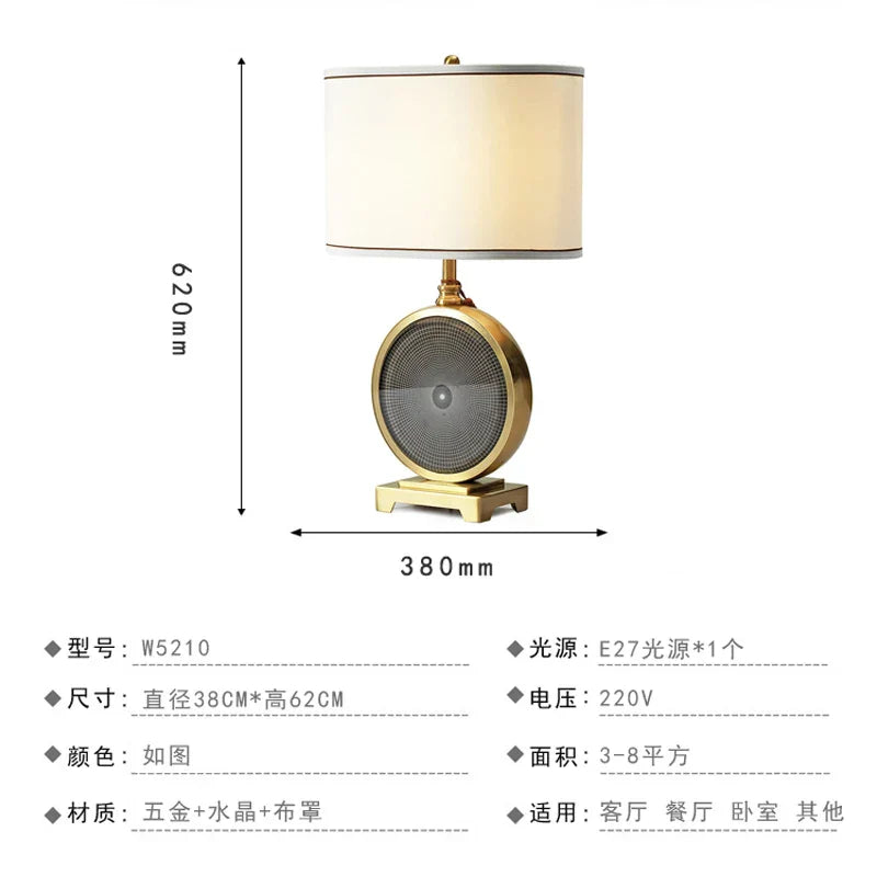 Crystal Table Lamp: Nordic Light Luxury Design for Bedroom Bedside