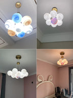 Nordic Moon Chandelier Bubble Ball Living Room Dining Bedroom Lamp