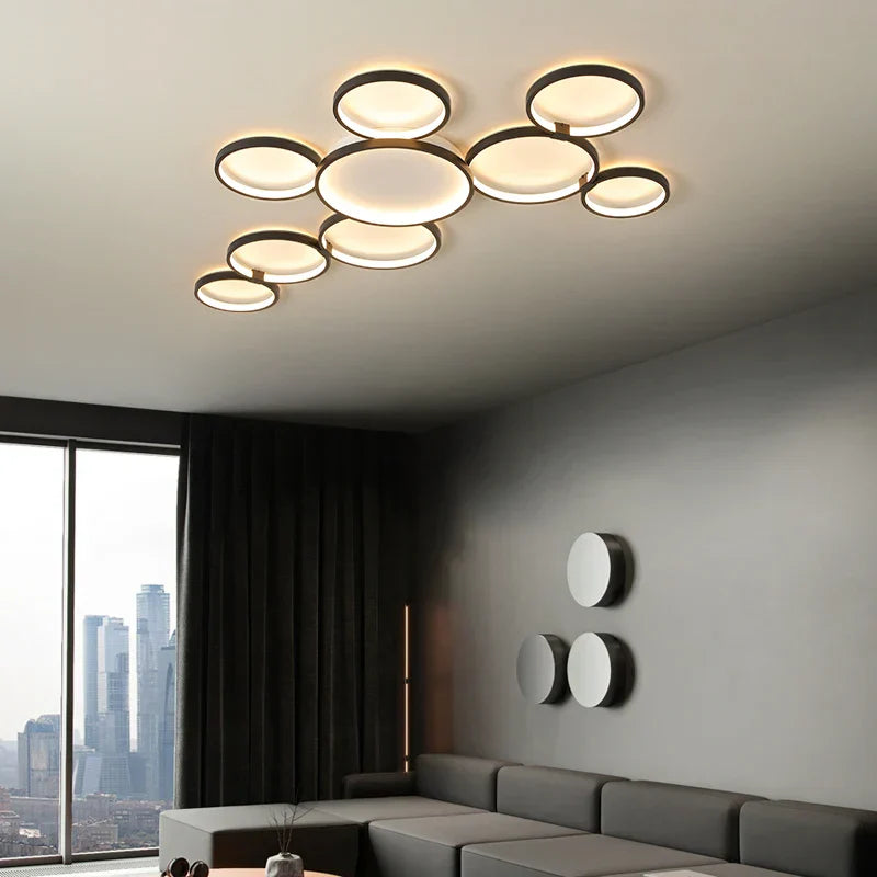 Nordic Remote Control LED Ceiling Lamp for Living Room, Study Room - Modern & Creative