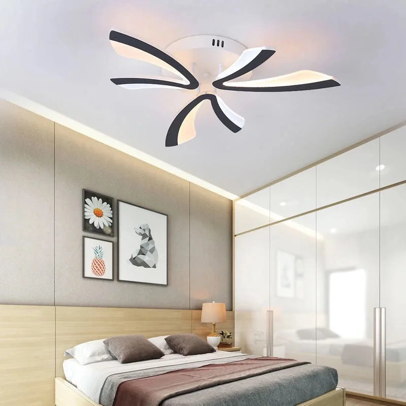 Modern LED Ceiling Chandelier for Home Living Room Bedroom Dining, Remote Control Lighting Fixtures