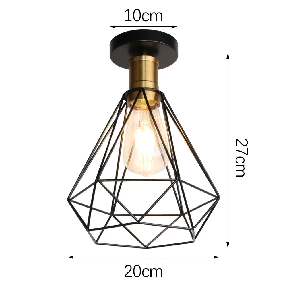 Iron Aisle Ceiling Lights: Industrial Nordic Vintage Kitchen Decor Ceiling Lamp