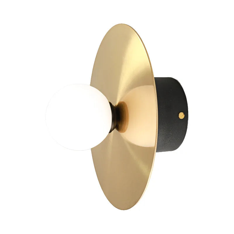 Golden Glass Ball Wall Sconce Light Fixture for Modern Home Lighting