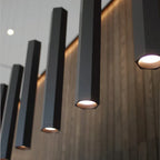 Hexagonal Nordic Chandelier: Modern & Creative Industrial Dining Room Lighting