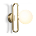 Glass Metal LED Wall Light for Bathroom Kitchen Simple Decor Hallway Sconces