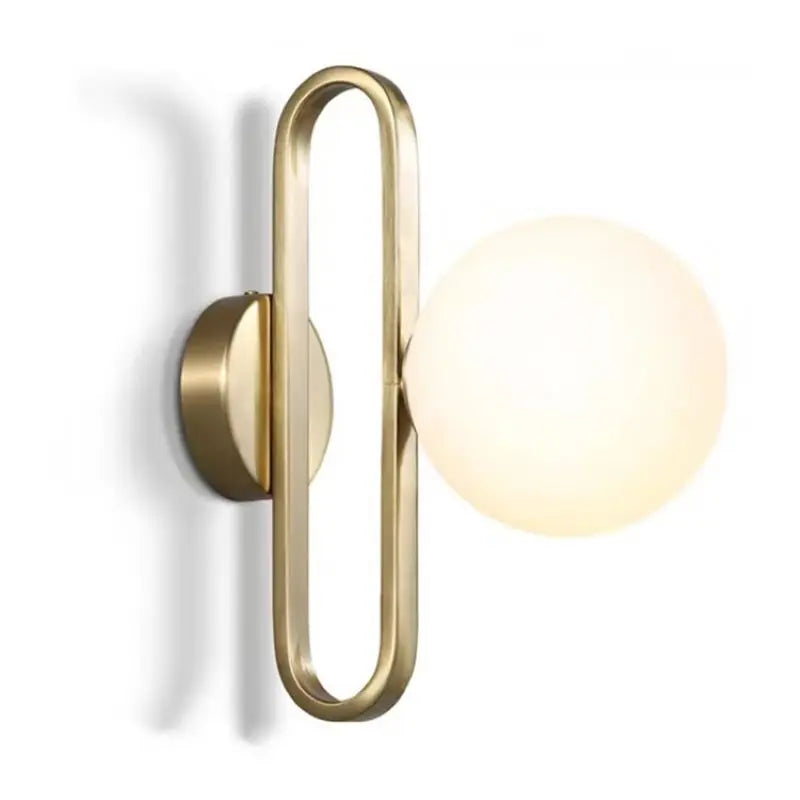 Glass Metal LED Wall Light for Bathroom Kitchen Simple Decor Hallway Sconces