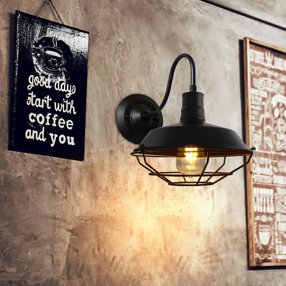 Vintage Loft Indoor LED Wall Sconce Retro Industrial Gooseneck Light Fixtures