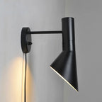 Swing Head Wall Lamp White Black Postmodern Design Bedside Reading Light E27