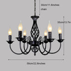 Modern Chandeliers: Elegant Wrought Iron Lighting for Home, Hotel, and Dining Spaces