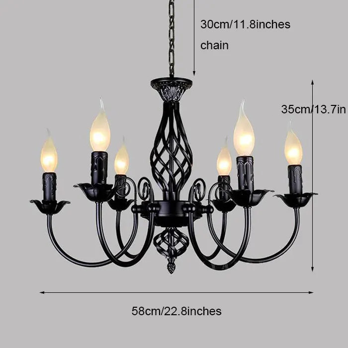 Modern Chandeliers: Elegant Wrought Iron Lighting for Home, Hotel, and Dining Spaces