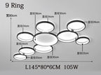 Nordic Remote Control LED Ceiling Lamp for Living Room, Study Room - Modern & Creative