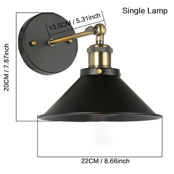 Vintage E27 Wall Lamp for Home Decor & Bar, LED Loft Lighting