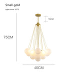 Modern Glass Ball Chandelier LED Lighting Fixtures for Restaurant and Children's Room