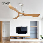 Modern White Plastic Blade Ceiling Fan Remote Control Bedroom 220v Ventilateur De Plafond