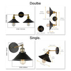 Vintage E27 Wall Lamp for Home Decor & Bar, LED Loft Lighting