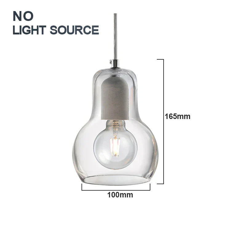 Glass Pendant Light: Modern Nordic E27 LED Hanging Lamp for Indoor Decoration