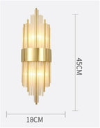 Black Gold Crystal Wall Lights for Bedroom Living Room Home LED Sconce