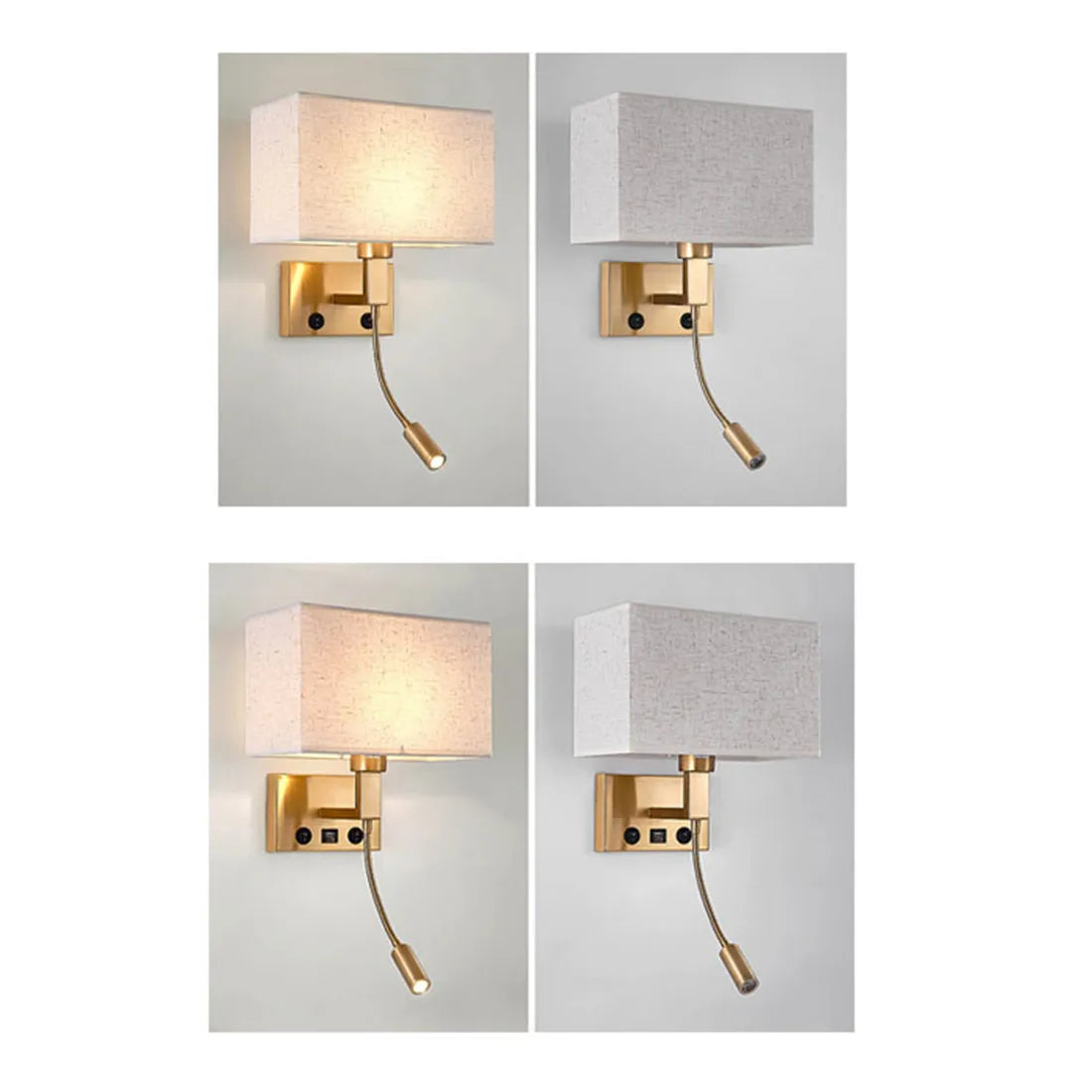Swing Arm Bedside Wall Lamp Bronze Finish - Vintage LED Reading Light