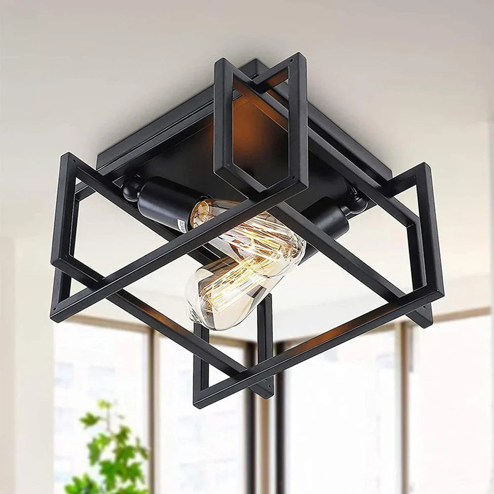 Industrial Vintage LED Ceiling Light Fixture for Home Kitchen Bar