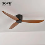 White DC Motor 6-Speed Modern LED Ceiling Fan Without Lights