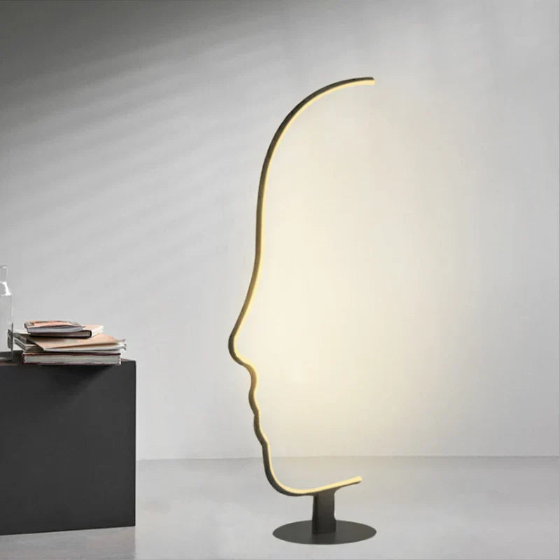 Modern Minimalist Human Face LED Floor Lamp for Home Bedroom Living Room Lighting