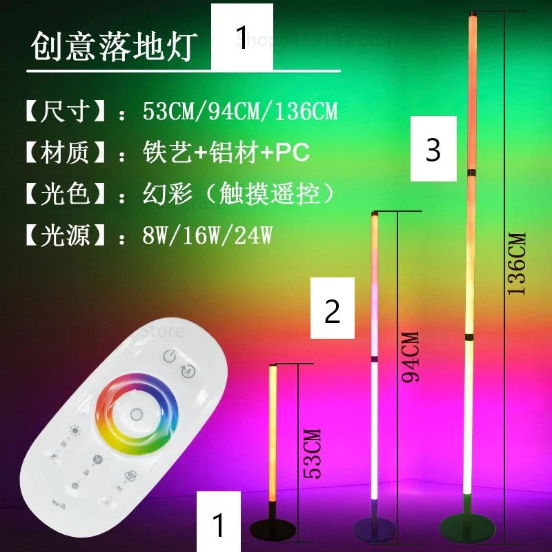 Modern Nordic Corner Floor Lamp for Vibrant Living Room Decor