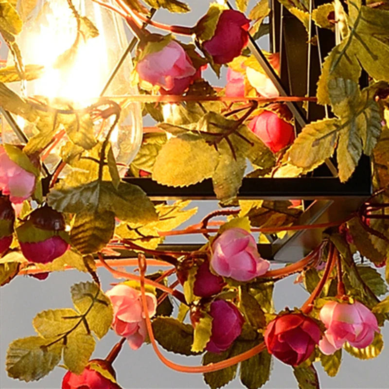 Rose Chandelier: Decorative Industrial Style Pendant Lamp for Music Restaurant