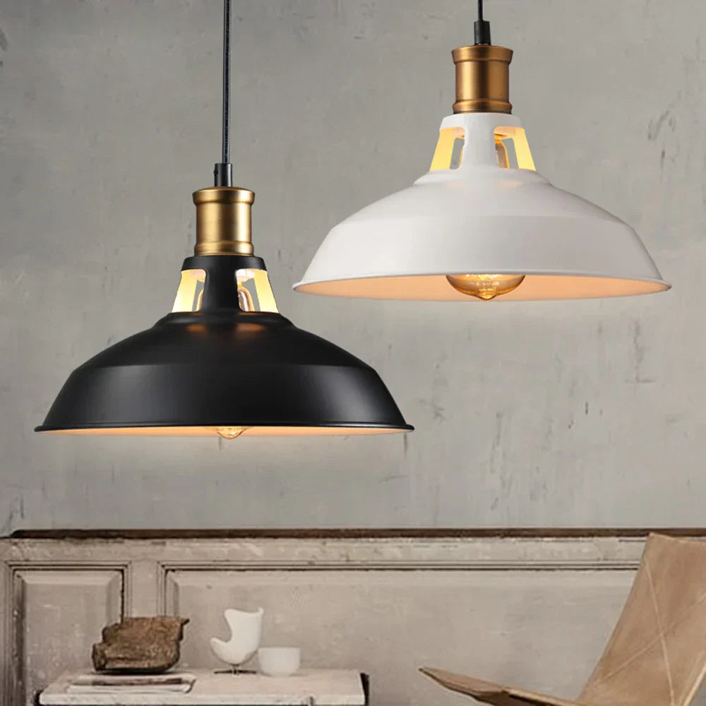 Iron Pendant Light Vintage Loft Bar Lighting Nordic Handing Lampshade