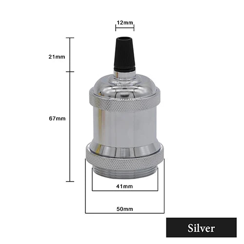 Vintage E27 Socket Pendant Lights with Edison Bulb Lamp Bases