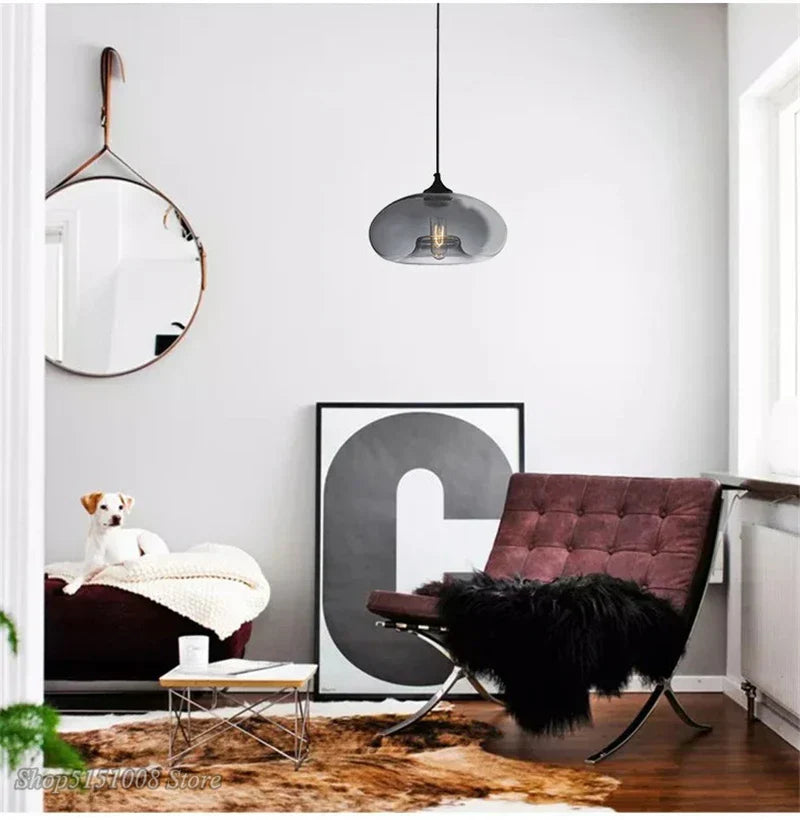 Glass Pendant Light Scandinavian Creative Hanging Lamp Modern Decor Lighting