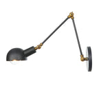 Vintage Loft Adjustable Wall Lamp Black Swing Arm Sconce Wall Lights