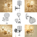 Crystal Wall Sconce: Modern Bedside Wall Lamp for Home Decor