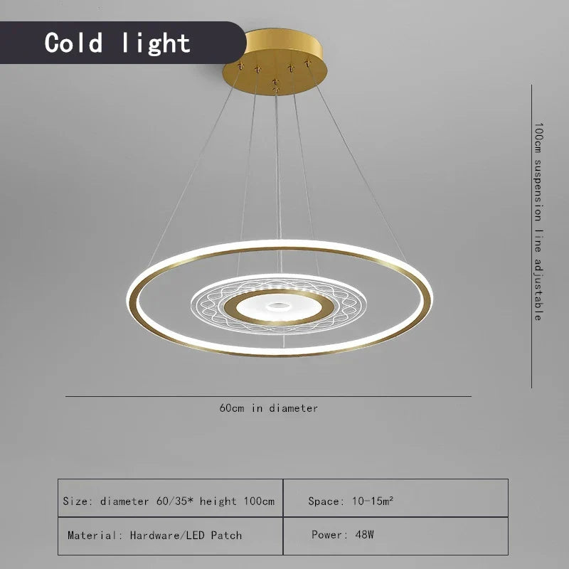 Acrylic Remote Control Chandelier: Modern Nordic Lighting for Home Decor