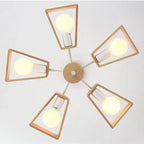 Windmill Wooden Chandelier - LED Loft Industrial Lighting for Home Decor