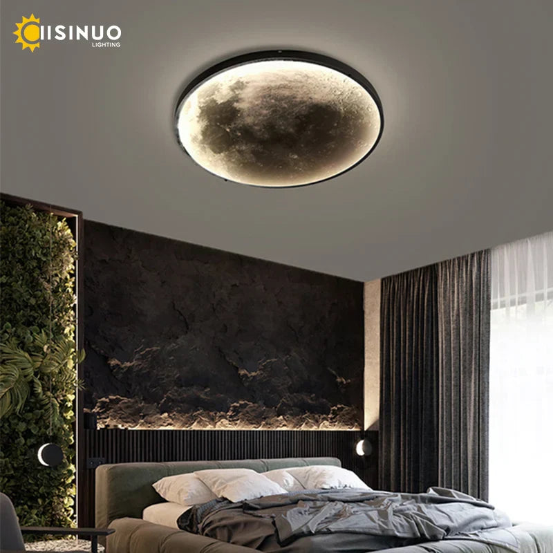 LED Moon Wall Lamp: Modern Indoor Lighting for Bedroom and Living Room Decor