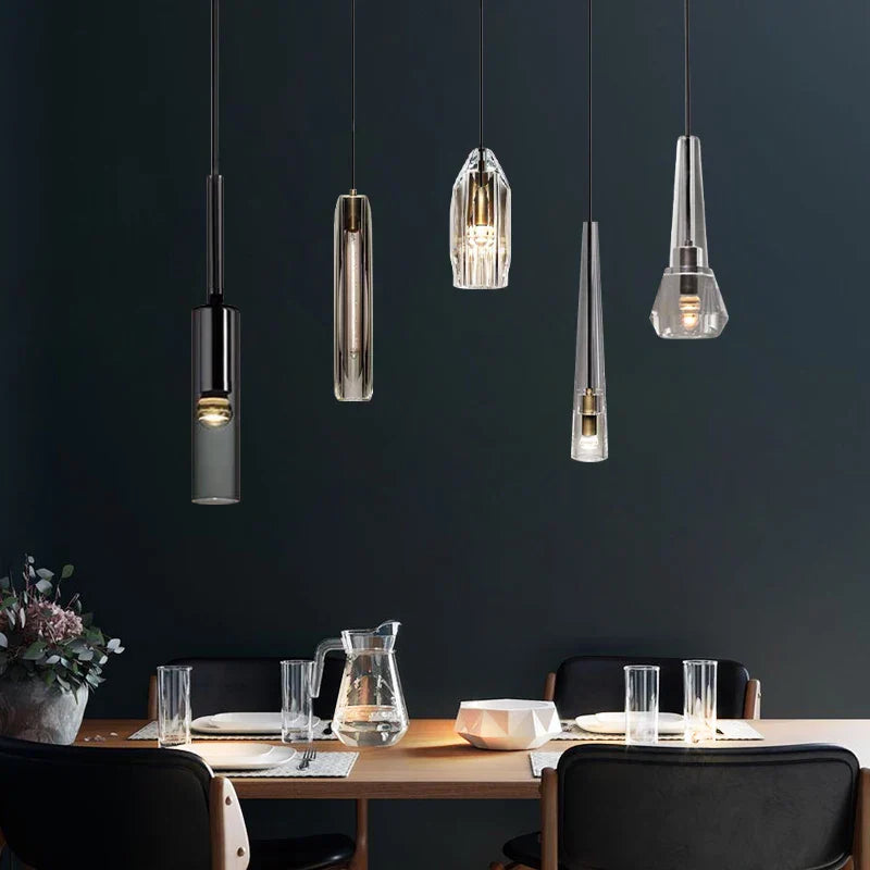 Copper Crystal Chandelier Nordic Luxury Modern Dining Room Lamp